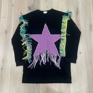 Stella McCartney Kids Fringed Star-Patch Sweater Dress